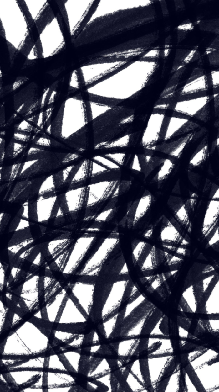 Stress Wolke aus schwarzen strichen.